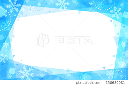 簡潔時尚的透明邊框，搭配酷炫的冰雪圖案（4_horizontal） 138680081