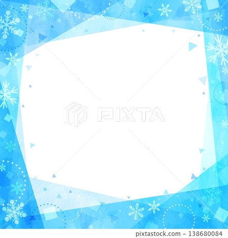 簡約時尚的透明邊框,搭配酷炫的冰雪圖案(方形) 簡約時尚的透明邊框,搭配酷炫的冰雪圖案(方形) 138680084