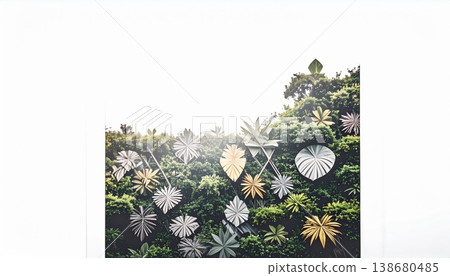 small flowers on a window sill 138680485