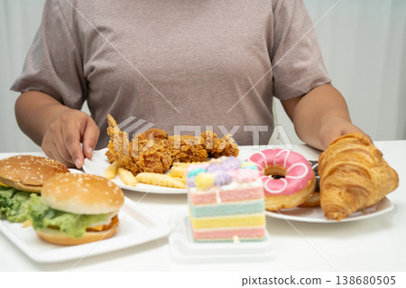 Junk food no good health eating for diet. Junk food no good health eating for diet. 138680505