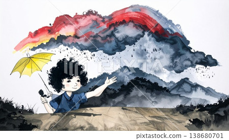 composite image of smiling asian businesswoman holding umbrella composite image of smiling asian businesswoman holding umbrella 138680701