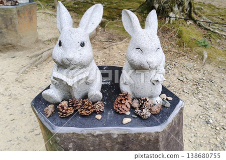 [Shimane Prefecture] Stone rabbit statue at Izumo Taisha Shrine 138680755