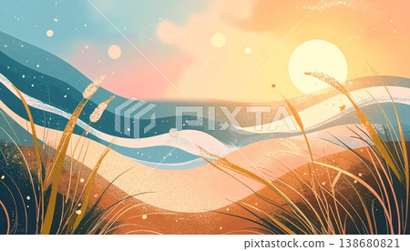 sea landscape with ocean and waves sea landscape with ocean and waves 138680821