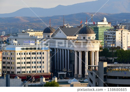 從北馬其頓斯科普里考古博物館的堡壘上看到的景色。 138680885