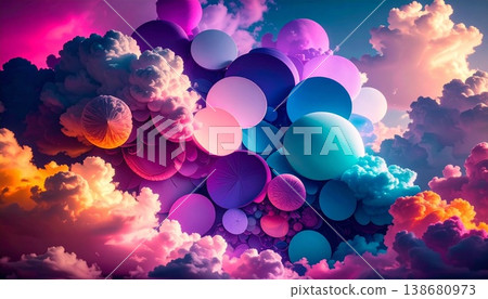 colorful background with clouds colorful background with clouds 138680973