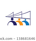 bridge people logo icon vector illustration design 138681646