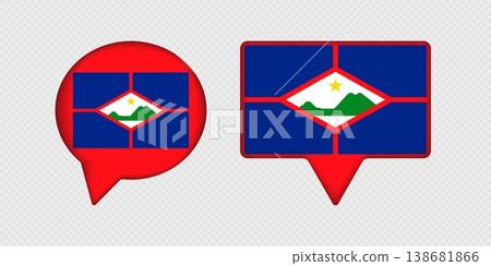 Flag of Sint Eustatius in speech bubble. Flag of Sint Eustatius in speech bubble. 138681866
