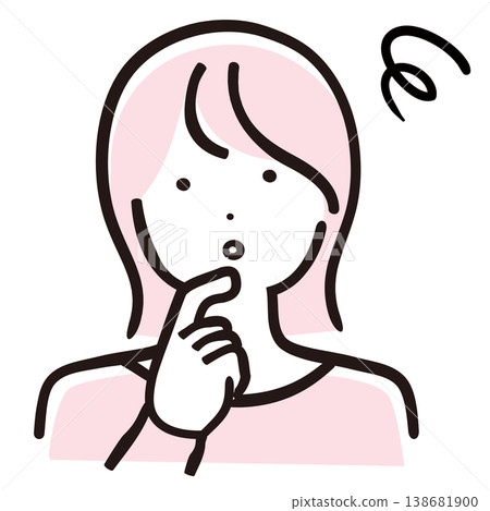 一幅簡單的線條畫,描繪了一位憂心忡忡、沉思的母親。 一幅簡單的線條畫,描繪了一位憂心忡忡、沉思的母親。 138681900
