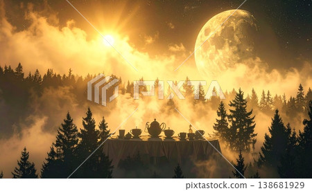 full moon over the mountains full moon over the mountains 138681929