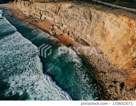 Coastal cliffs with ocean Coastal cliffs with ocean 138682071