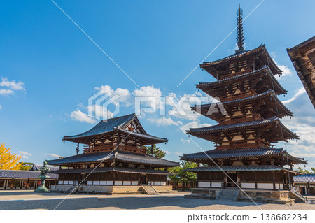 UNESCO World Heritage Site: Ikaruga Village, Nara Prefecture; National Treasure: Horyu-ji Temple; Prince Shotoku UNESCO World Heritage Site: Ikaruga Village, Nara Prefecture; National Treasure: Horyu-ji Temple; Prince Shotoku 138682234