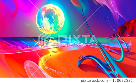 abstract fractal illustration of the earth abstract fractal illustration of the earth 138682585