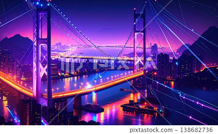 bridge at night bridge at night 138682736