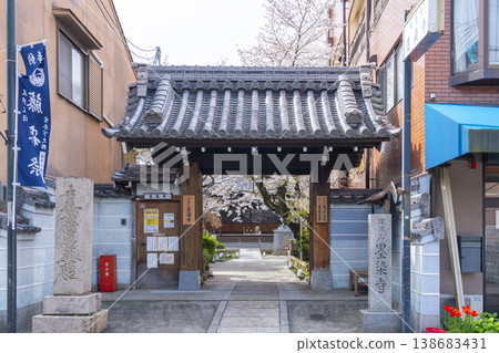 Kyoto, Sumizome-ji Temple, Cherry Blossoms 138683431