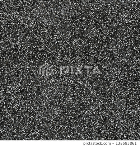 Square background image 9 of a concrete exposed aggregate finish pavement surface with white, black, and gray pebbles protruding from it. 138683861