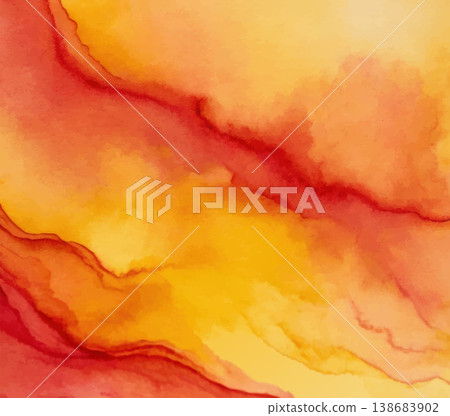 Abstract Watercolor Texture in Warm Colors. 138683902
