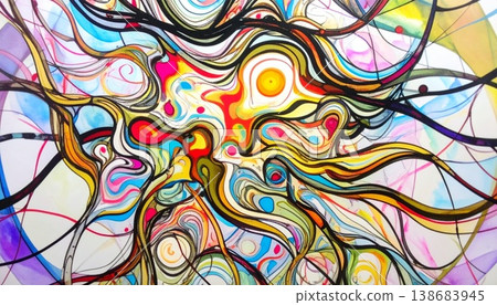 abstract background with fractal art 138683945