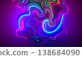 glowing abstract wave with lines and dots 138684090