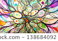 seamless pattern with colorful ornament 138684092