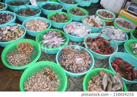 Seafood market in Can Gio, a suburb of Ho Chi Minh City Seafood market in Can Gio, a suburb of Ho Chi Minh City 138684258