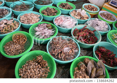 Seafood market in Can Gio, a suburb of Ho Chi Minh City Seafood market in Can Gio, a suburb of Ho Chi Minh City 138684262