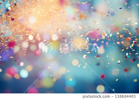 Brazilian Carnival People celebrating party with samba dancers in Venetian Mask, Circus-Ai Generated 138684403