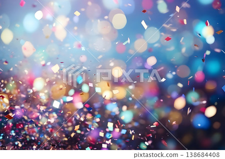 Brazilian Carnival People celebrating party with samba dancers in Venetian Mask, Circus-Ai Generated 138684408