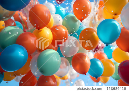 Brazilian Carnival People celebrating party with samba dancers in Venetian Mask, Circus-Ai Generated 138684416