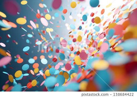 Brazilian Carnival People celebrating party with samba dancers in Venetian Mask, Circus-Ai Generated 138684422