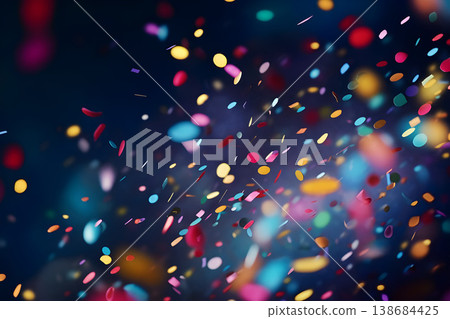 Brazilian Carnival People celebrating party with samba dancers in Venetian Mask, Circus-Ai Generated 138684425