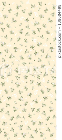 Collection of elegant soft focus watercolor floral and foliage seamless patterns 138684499