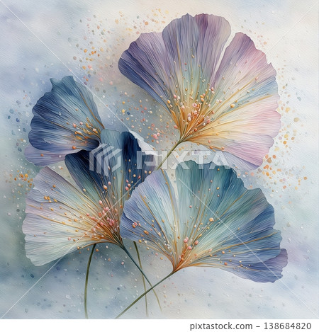 Collection of elegant soft focus watercolor floral and foliage seamless patterns 138684820