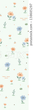 Collection of cute kawaii baby animal and nursery seamless patterns with soft pastel tones Collection of cute kawaii baby animal and nursery seamless patterns with soft pastel tones 138685297