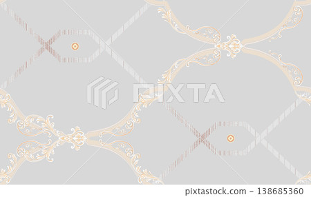 Collection of elegant vintage floral and decorative border seamless patterns with classic tones Collection of elegant vintage floral and decorative border seamless patterns with classic tones 138685360