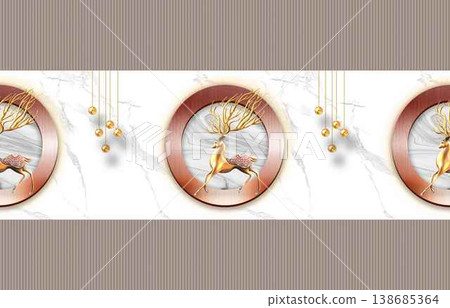 Collection of elegant vintage floral and decorative border seamless patterns with classic tones 138685364