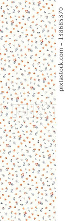 Collection of elegant vintage floral and decorative border seamless patterns with classic tones 138685370
