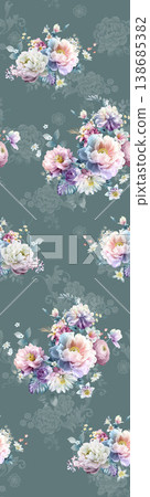 Collection of elegant vintage floral and decorative border seamless patterns with classic tones Collection of elegant vintage floral and decorative border seamless patterns with classic tones 138685382