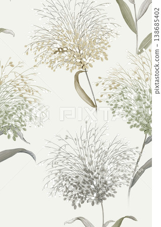 Collection of elegant vintage floral and decorative border seamless patterns with classic tones Collection of elegant vintage floral and decorative border seamless patterns with classic tones 138685402