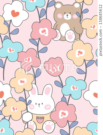 Collection of elegant vintage nature inspired seamless patterns with soft muted tones Collection of elegant vintage nature inspired seamless patterns with soft muted tones 138685612
