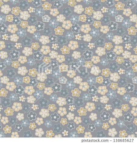 Collection of elegant vintage nature inspired seamless patterns with soft muted tones Collection of elegant vintage nature inspired seamless patterns with soft muted tones 138685627