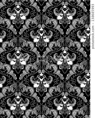 Collection of elegant vintage watercolor floral seamless patterns with soft muted tones 138685993