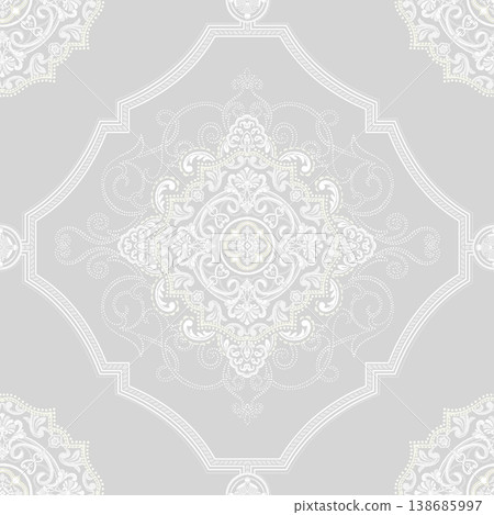 Collection of elegant vintage watercolor floral seamless patterns with soft muted tones 138685997
