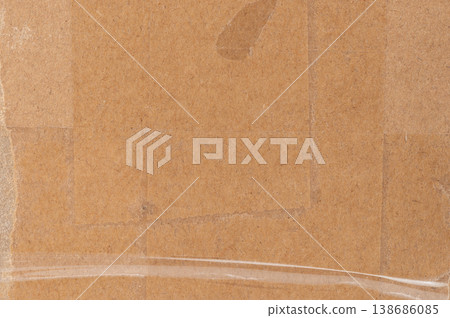 Used brown paper with scotch 138686085