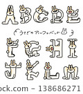 用人形代表字母A-M的兔子 138686271