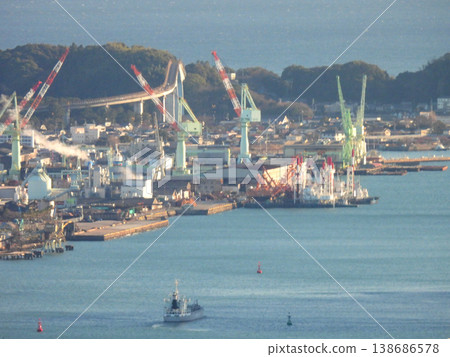 A view of Kochi city, including Urado Bay and Tosa Bay, from Kitayama in Kochi City. A view of Kochi city, including Urado Bay and Tosa Bay, from Kitayama in Kochi City. 138686578
