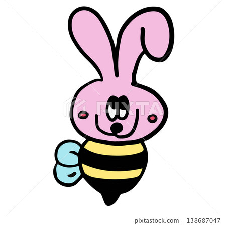 character, bee, cartoon 138687047