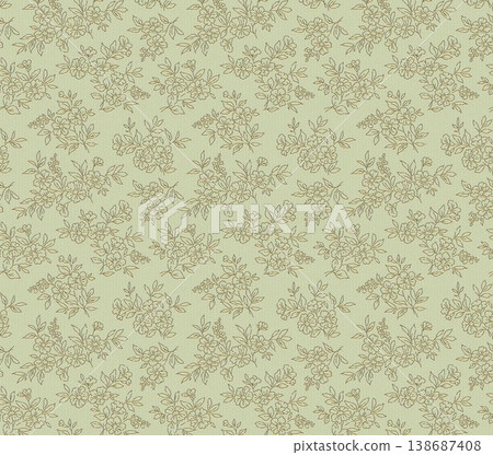 Collection of elegant traditional Chinese ink wash floral and landscape seamless patterns Collection of elegant traditional Chinese ink wash floral and landscape seamless patterns 138687408
