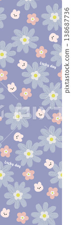 Collection of elegant soft focus watercolor floral seamless patterns with muted pastel tones 138687736