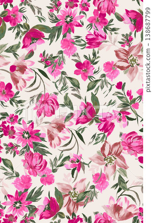Collection of elegant soft focus watercolor floral seamless patterns with muted pastel tones Collection of elegant soft focus watercolor floral seamless patterns with muted pastel tones 138687799