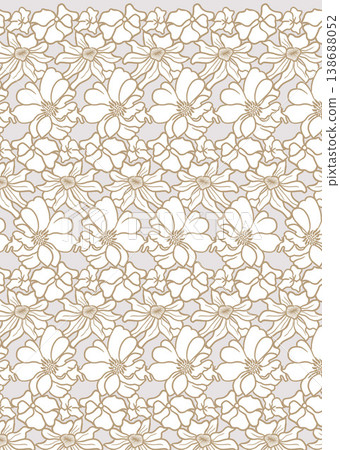 Collection of elegant vintage watercolor floral seamless patterns with soft muted tones 138688052